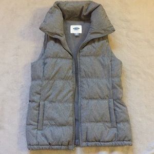 Grey puffer vest